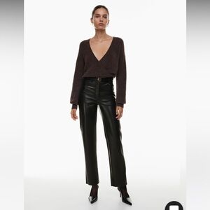 Aritzia Wilfred Melina vegan Leather pants